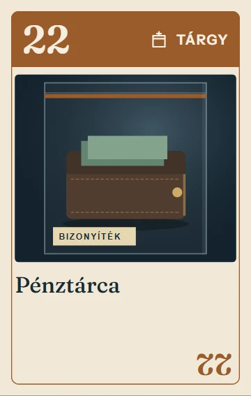 22. Pénztárca – tárgy
