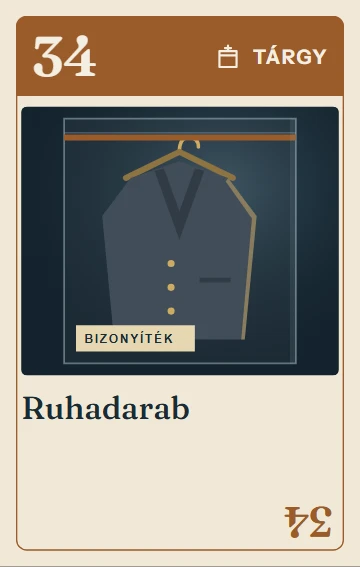 34. Ruhadarab – tárgy