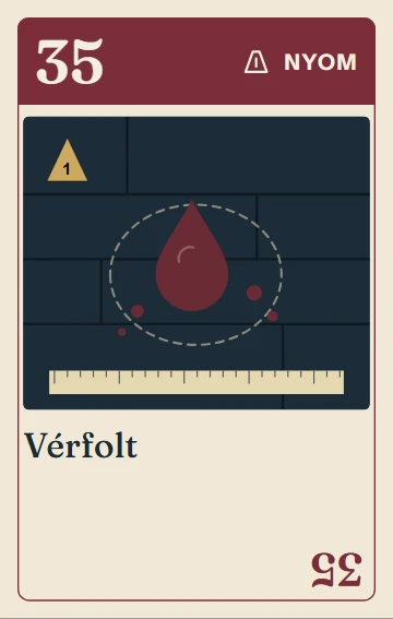 35. Vérfolt – nyom