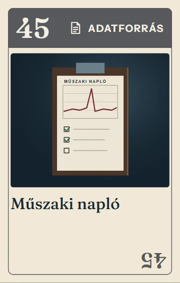 45. Műszaki napló – adatforrás